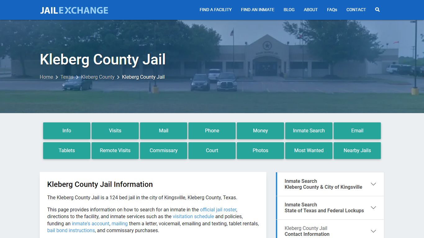 Kleberg County Jail, TX Inmate Search, Information